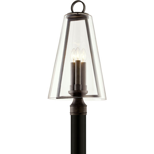 Adamson 3 Light 23.75 inch French Iron Post Lantern
