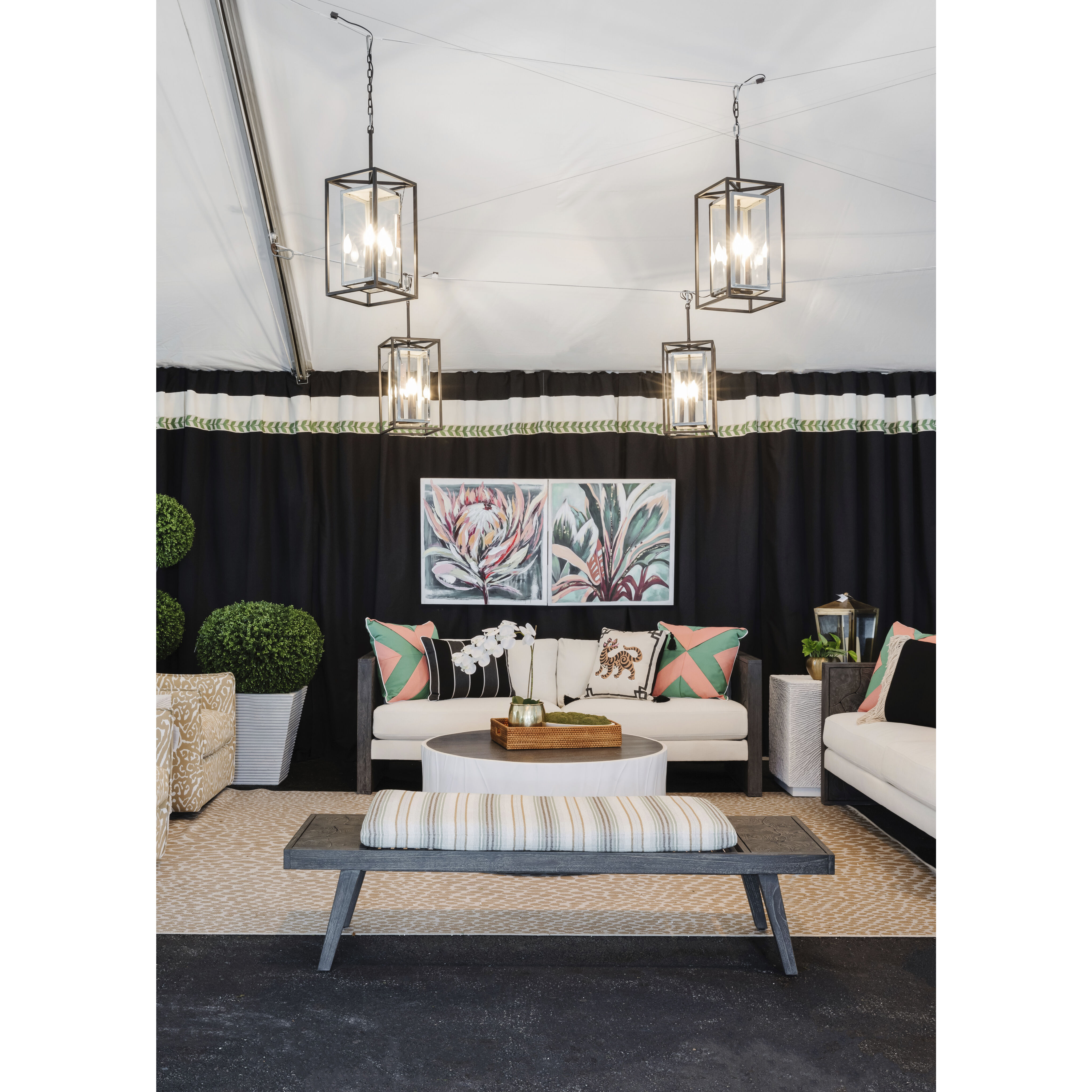 Morgan 3 Light 11 inch Bronze With Polished Stainless Outdoor Pendant