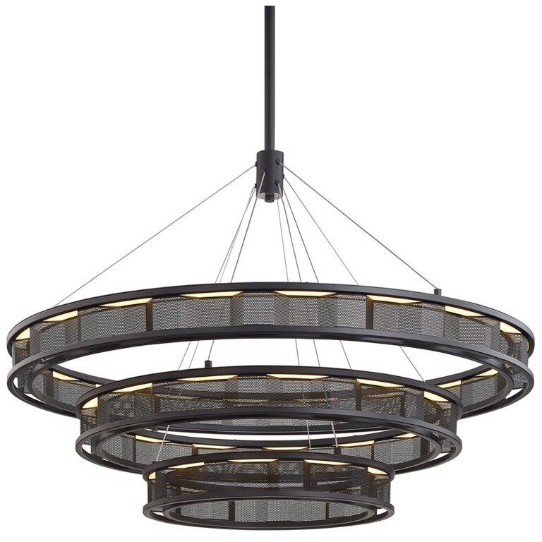 Troy Lighting F6866 SFB Fuze LED 39 inch Modern Bronze Chandelier