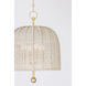 Lonnie 4 Light 20 inch Vintage Gold Leaf Pendant Ceiling Light