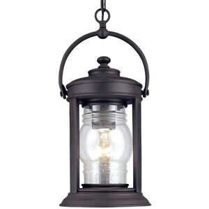 Station Square 1 Light 12 inch Natural Rust Outdoor Pendant