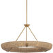 Floyd 9 Light 36 inch Patina Gold Leaf Chandelier Ceiling Light
