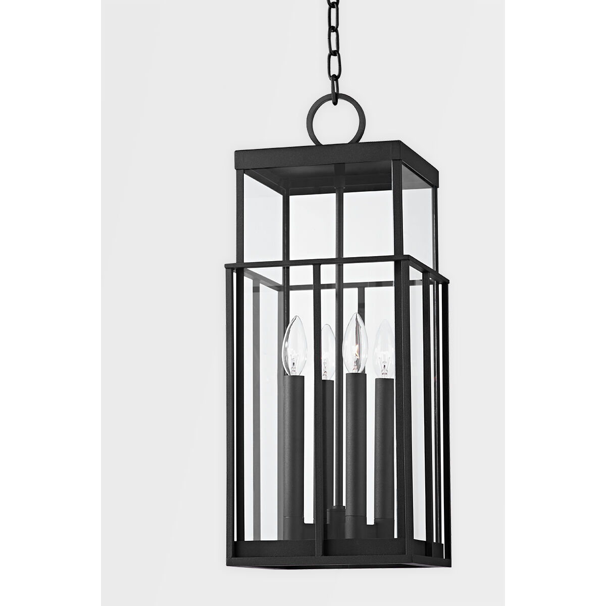 Longport 4 Light 10 inch Textured Black Outdoor Pendant
