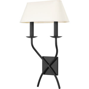 Lomita 2 Light 14 inch Forged Iron Wall Sconce Wall Light