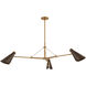 Andersen 3 Light 49.5 inch Patina Brass/Bronze Chandelier Ceiling Light