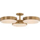 Rory 3 Light 30 inch Patina Brass Semi Flush Ceiling Light