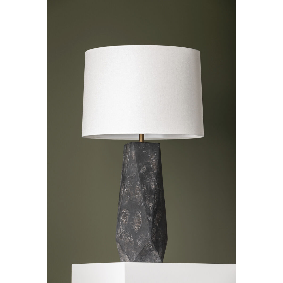 Coronado 29 inch 15.00 watt Patina Brass/Ceramic Ash Black Table Lamp Portable Light