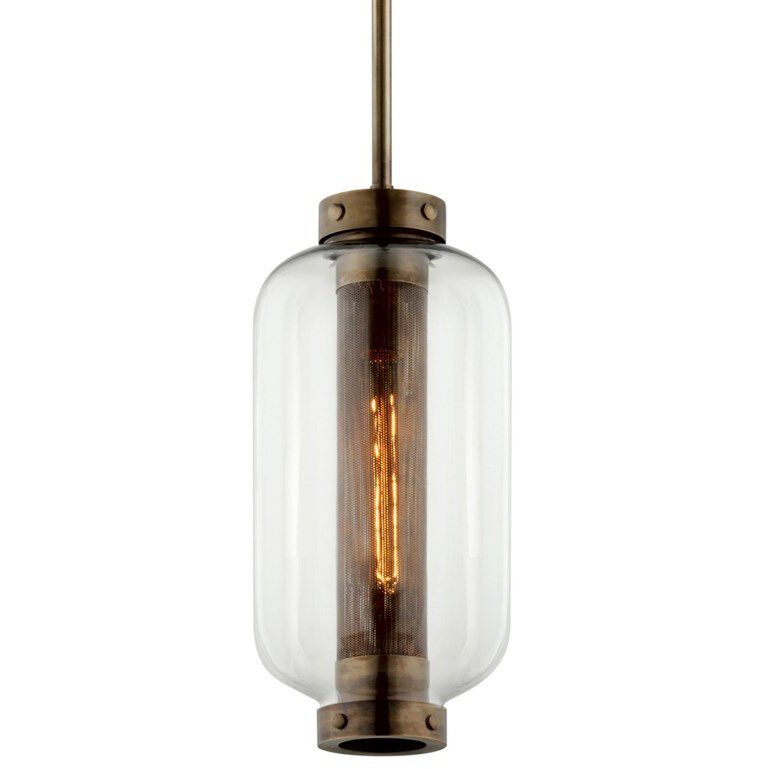 Atwater 1 Light 7.75 inch Patina Brass Outdoor Pendant