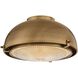 Fritz 1 Light 13.25 inch Patina Brass Flush Mount Ceiling Light