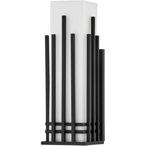 San Mateo 1 Light 18 inch Textured Black Outdoor Wall Sconce, Large