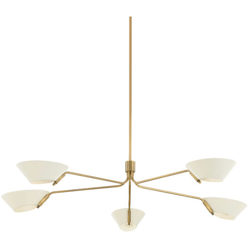 Sacramento 5 Light 64 inch Patina Brass/Soft Sand Chandelier Ceiling Light 