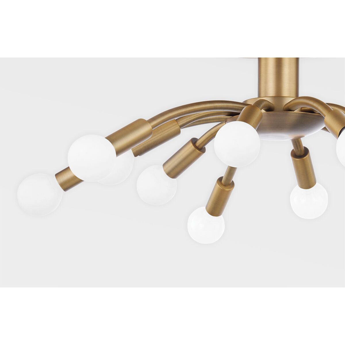 Tristan 12 Light 25 inch Patina Brass Semi Flush Ceiling Light