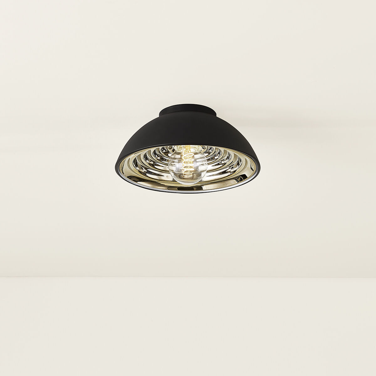 Eclipse 1 Light 11.75 inch Soft Black Flush Mount Ceiling Light