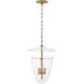Tully 3 Light 13.5 inch Patina Brass Lantern Ceiling Light
