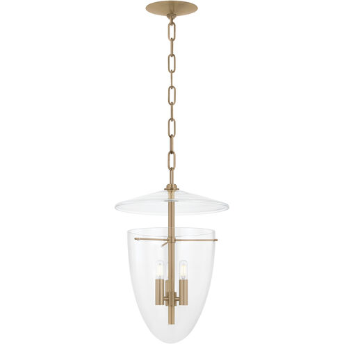 Tully 3 Light 13.5 inch Patina Brass Lantern Ceiling Light