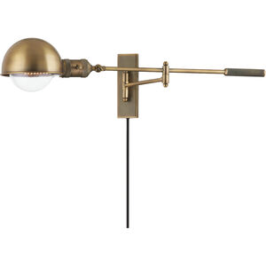 Cannon 17.5 inch 60.00 watt Patina Brass Plug-in Swivel Sconce Wall Light