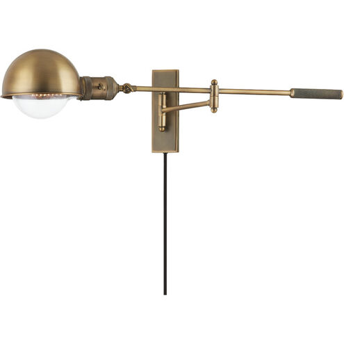 Cannon 17.5 inch 60.00 watt Patina Brass Plug-in Swivel Sconce Wall Light