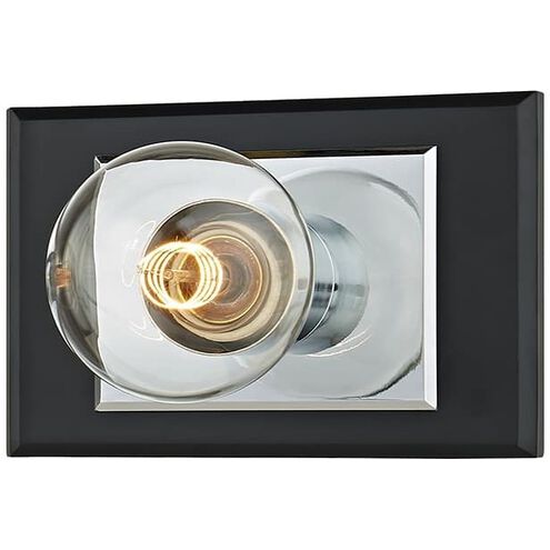 Runyan 1 Light 4.75 inch Polished Chrome/Soft Black Bath And Vanity Wall Light in Polished Chrome/Black
