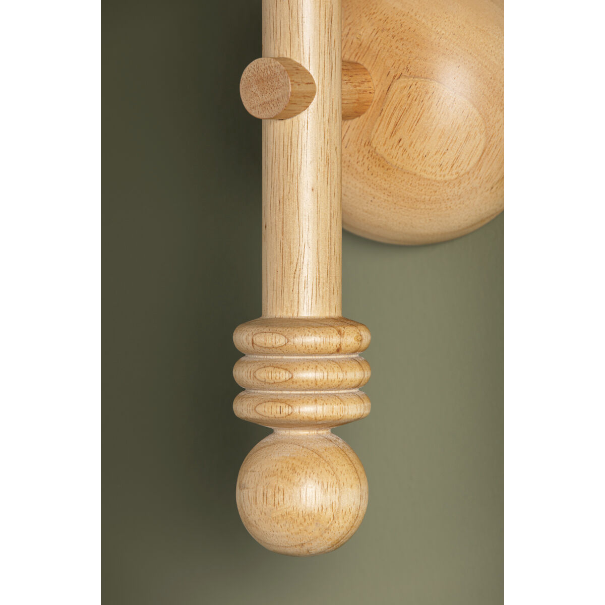 Iver 1 Light 6 inch Patina Brass Wall Sconce Wall Light, Carved from Turned Wood