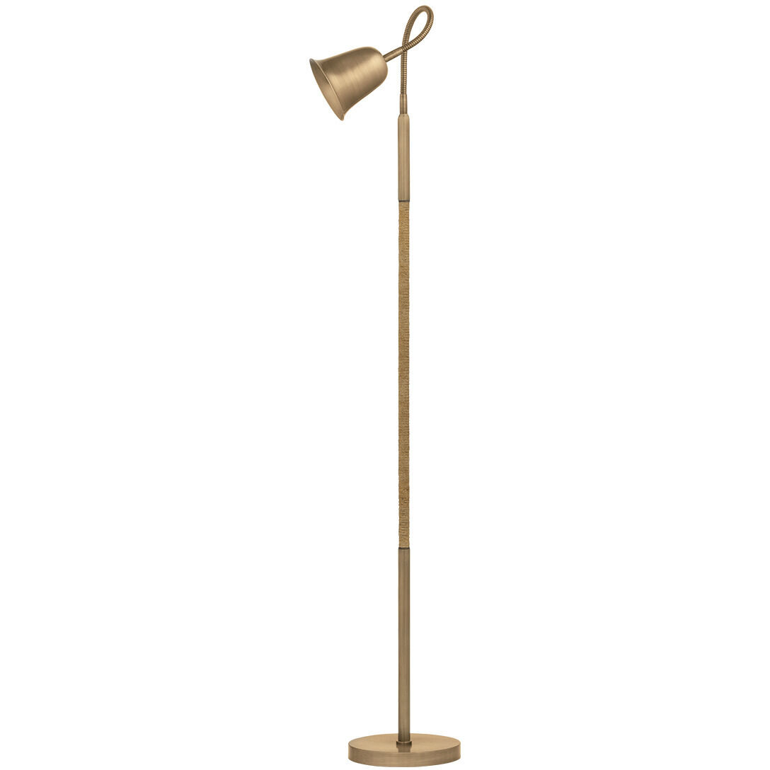 Wharf 52.75 inch 10.00 watt Patina Brass Floor Lamp Portable Light
