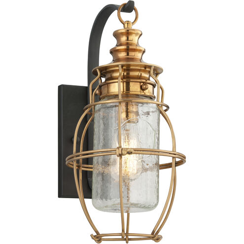 Little Harbor 1 Light 16 inch Aged Brass Outdoor Wall Sconce