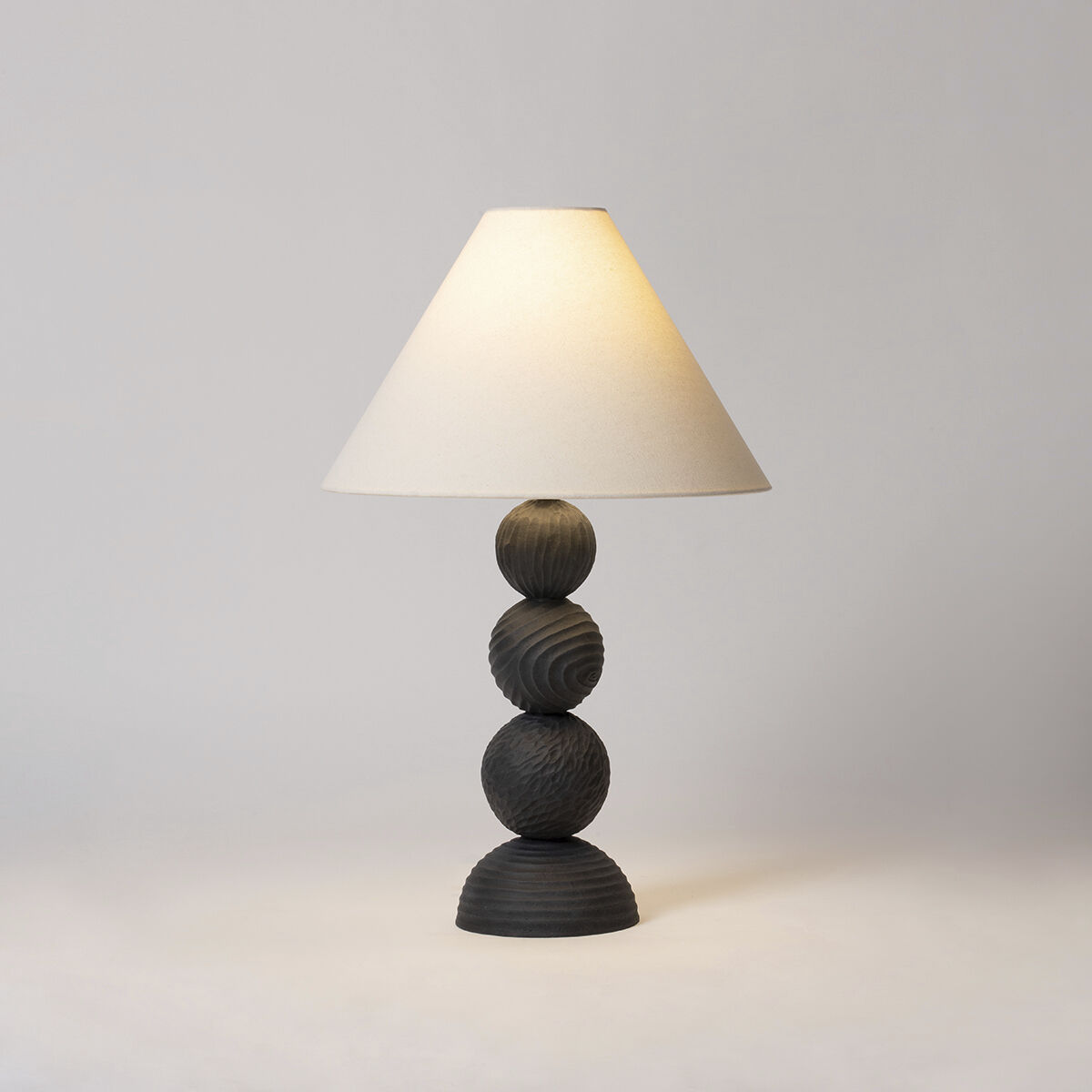 Miela 30 inch 15.00 watt Forged Iron/Ceramic Black Motif Table Lamp Portable Light