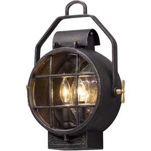 Point Lookout 2 Light 16.25 inch Aged Pewter Outdoor Wall Sconce