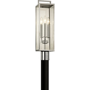 Beckham 3 Light 24 inch Polished Stainless Post