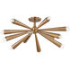 Keanu 12 Light 30.25 inch Patina Brass Semi Flush Ceiling Light