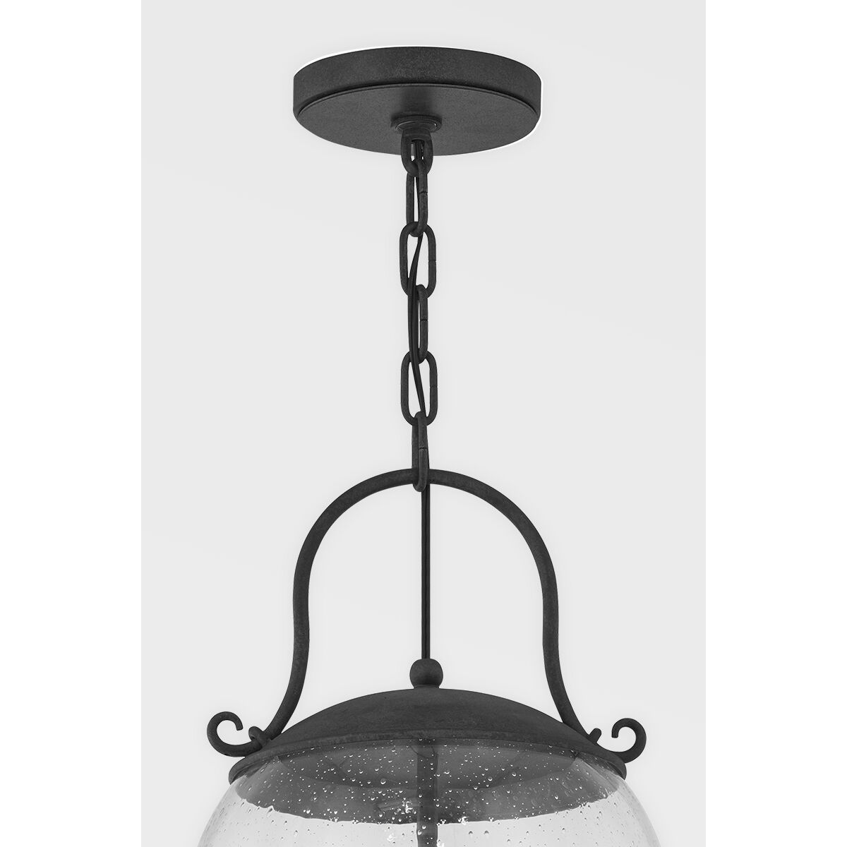Napa County 4 Light 12 inch French Iron Outdoor Pendant, Large