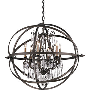 Byron 6 Light 32.25 inch Vintage Bronze Chandelier Ceiling Light
