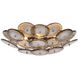 Wassama 4 Light 20 inch Patina Brass Flush Mount Ceiling Light