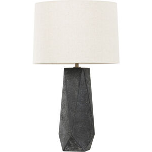 Coronado 29 inch 15.00 watt Patina Brass/Ceramic Ash Black Table Lamp Portable Light