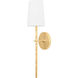 River 1 Light 4.75 inch Vintage Gold Leaf Wall Sconce Wall Light