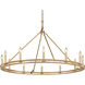 Sutton 12 Light 44 inch Champagne Leaf Chandelier Ceiling Light