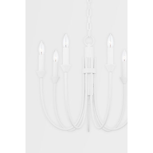 Cate 7 Light 22 inch Gesso White Chandelier Ceiling Light