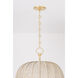 Lonnie 4 Light 20 inch Vintage Gold Leaf Pendant Ceiling Light