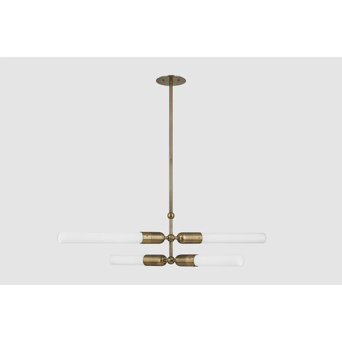 Darby 4 Light 36.75 inch Patina Brass Chandelier Ceiling Light