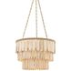 Bentley 6 Light 26 inch Patina Brass Chandelier Ceiling Light