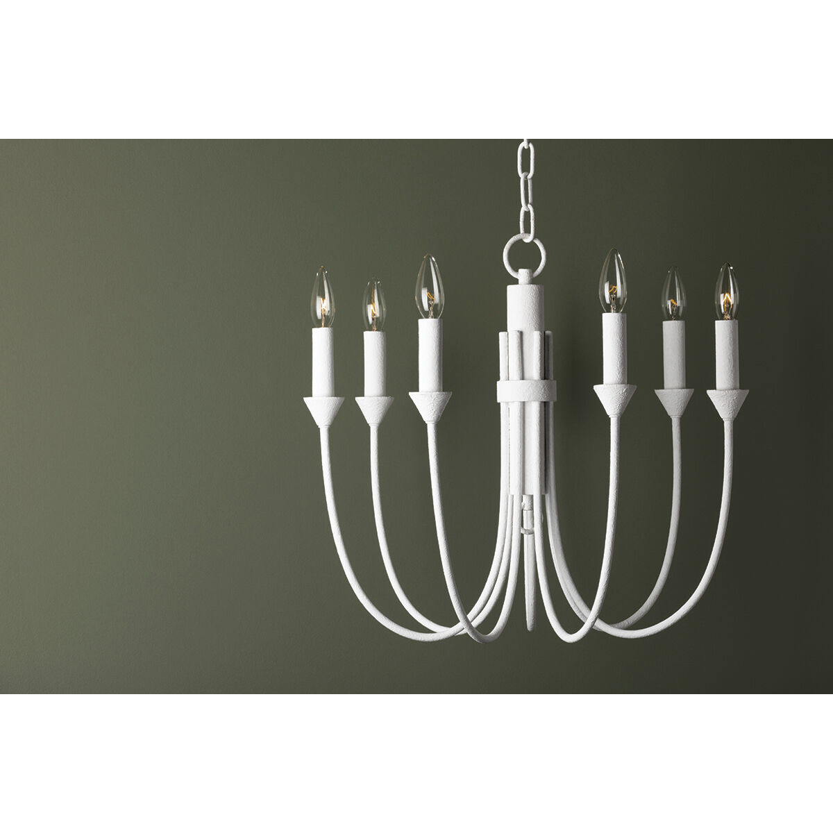 Cate 7 Light 22 inch Gesso White Chandelier Ceiling Light