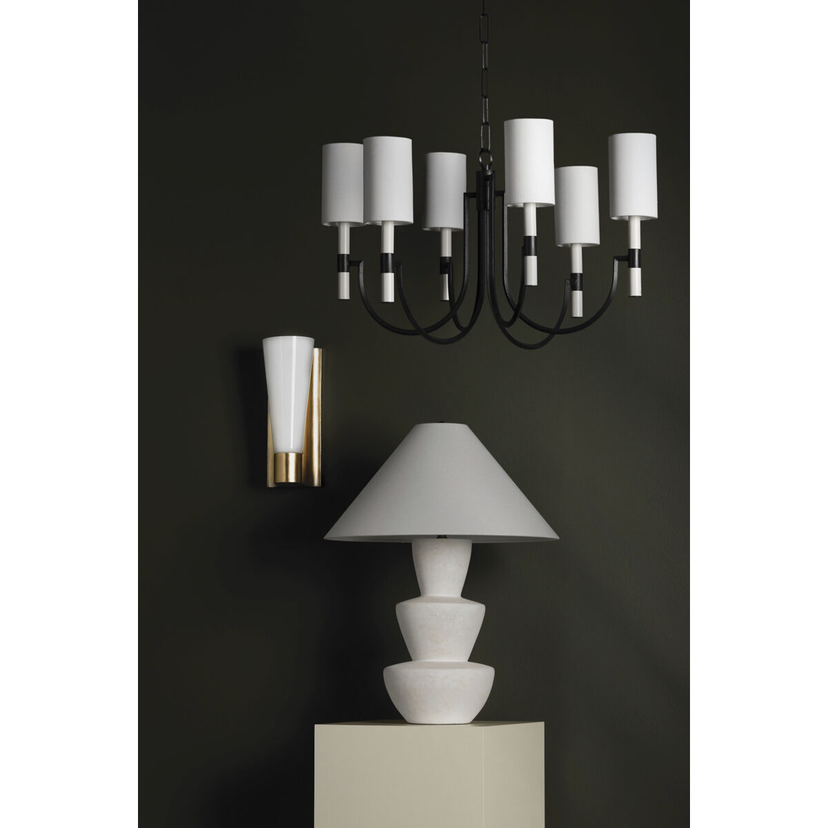 Gustine 6 Light 31 inch Forged Iron Chandelier Ceiling Light