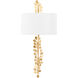 Adrienne 2 Light 12 inch Vintage Gold Leaf ADA Wall Sconce Wall Light
