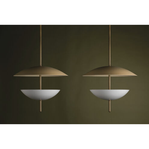 Dion 3 Light 24 inch Patina Brass/Soft Sand Pendant Ceiling Light