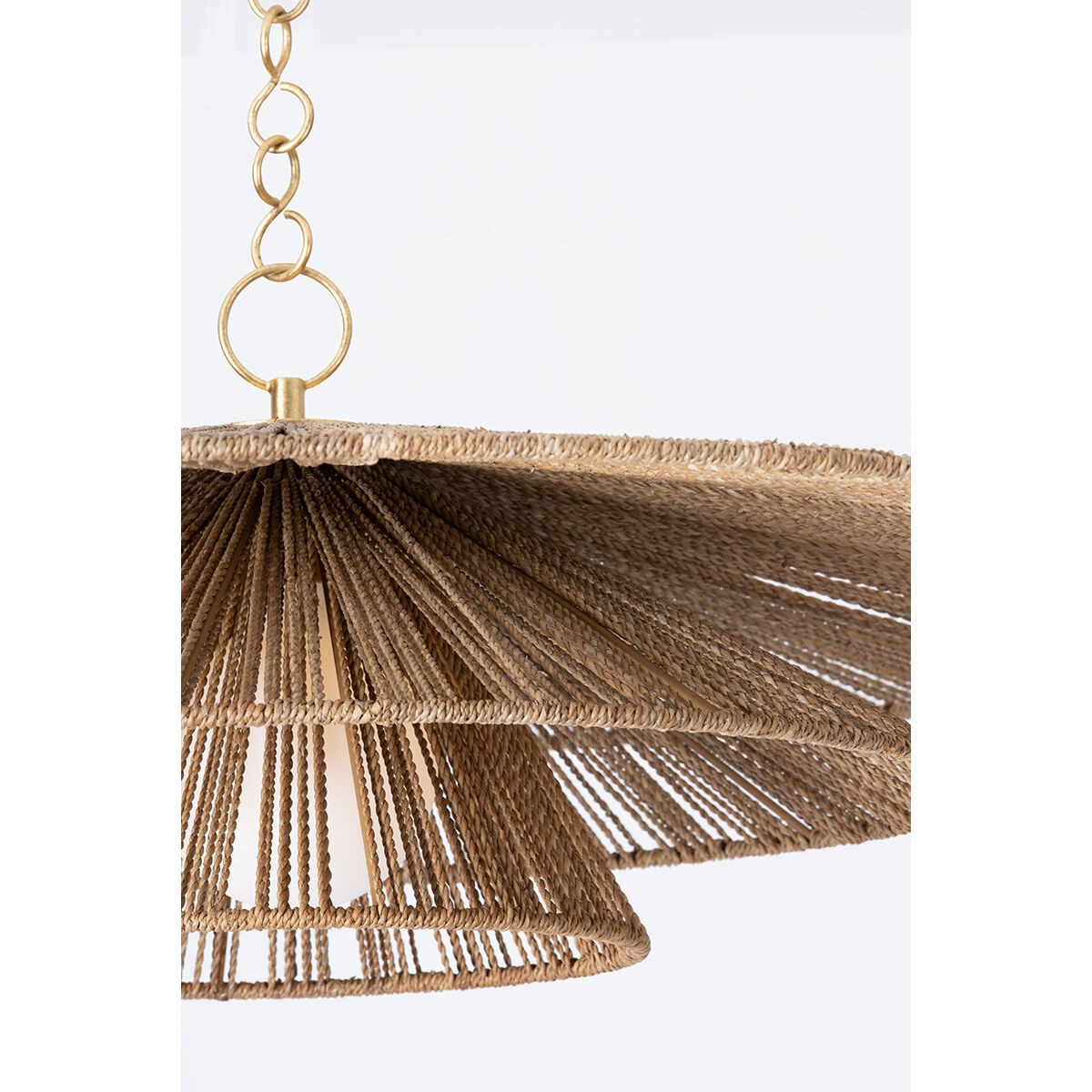 Levan 1 Light 24 inch Vintage Gold Leaf Pendant Ceiling Light