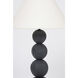 Miela 30 inch 15.00 watt Forged Iron/Ceramic Black Motif Table Lamp Portable Light