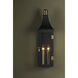 Wes 2 Light 7 inch Patina Brass/Textured Black Wall Sconce Wall Light