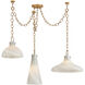 Joaquin 3 Light 41.75 inch Patina Brass Chandelier Ceiling Light