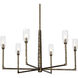 Lyle 6 Light 36 inch Black Patina Gold Chandelier Ceiling Light