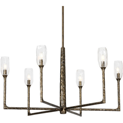 Lyle 6 Light 36 inch Black Patina Gold Chandelier Ceiling Light