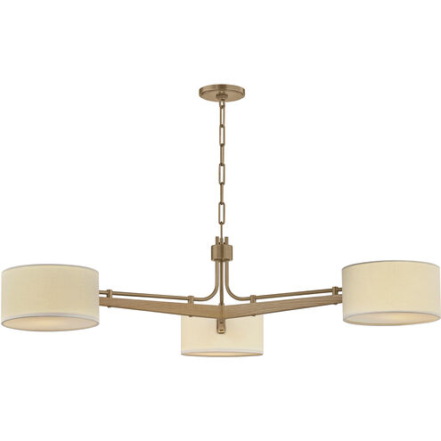 Mailo 3 Light 49.75 inch Patina Brass Chandelier Ceiling Light